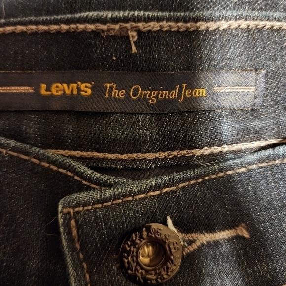 Levi's Perfectly Slimming 512 Skinny Jeans Women's 14 M Plus Size Dark Wash EUC - Picture 5 of 9